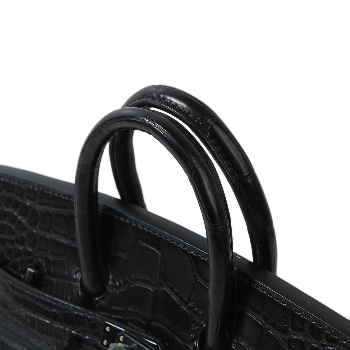 HERM S LIMITED EDITION MATTE ALLIGATOR MIDNIGHT BIRKIN IN BLACK