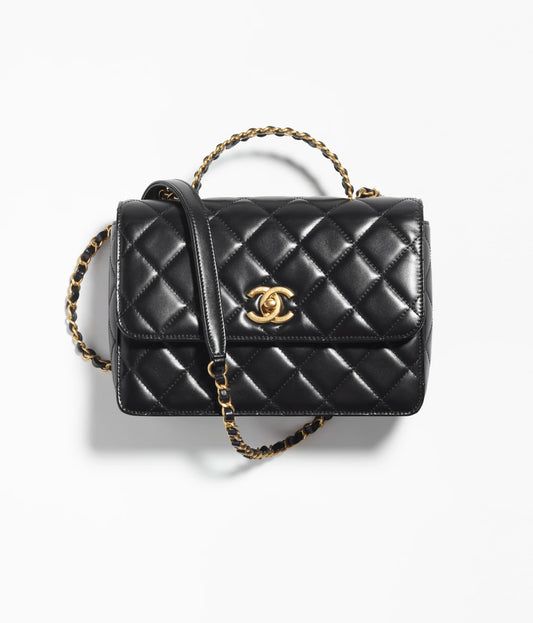 CHANEL SMALL FLAP BAG IN BLACK