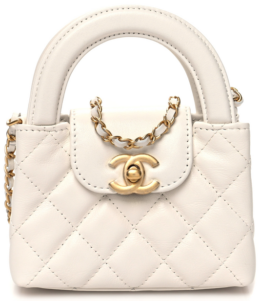 CHANEL AGED CALFSKIN QUILTED MINI NANO KELLY