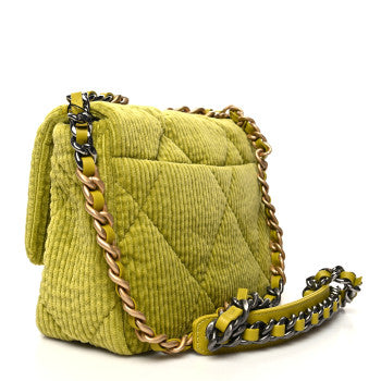 CHANEL CORDUROY QUILTED MEDIUM FLAP BAG IN LIGHT GREEN – VS Lifestyles